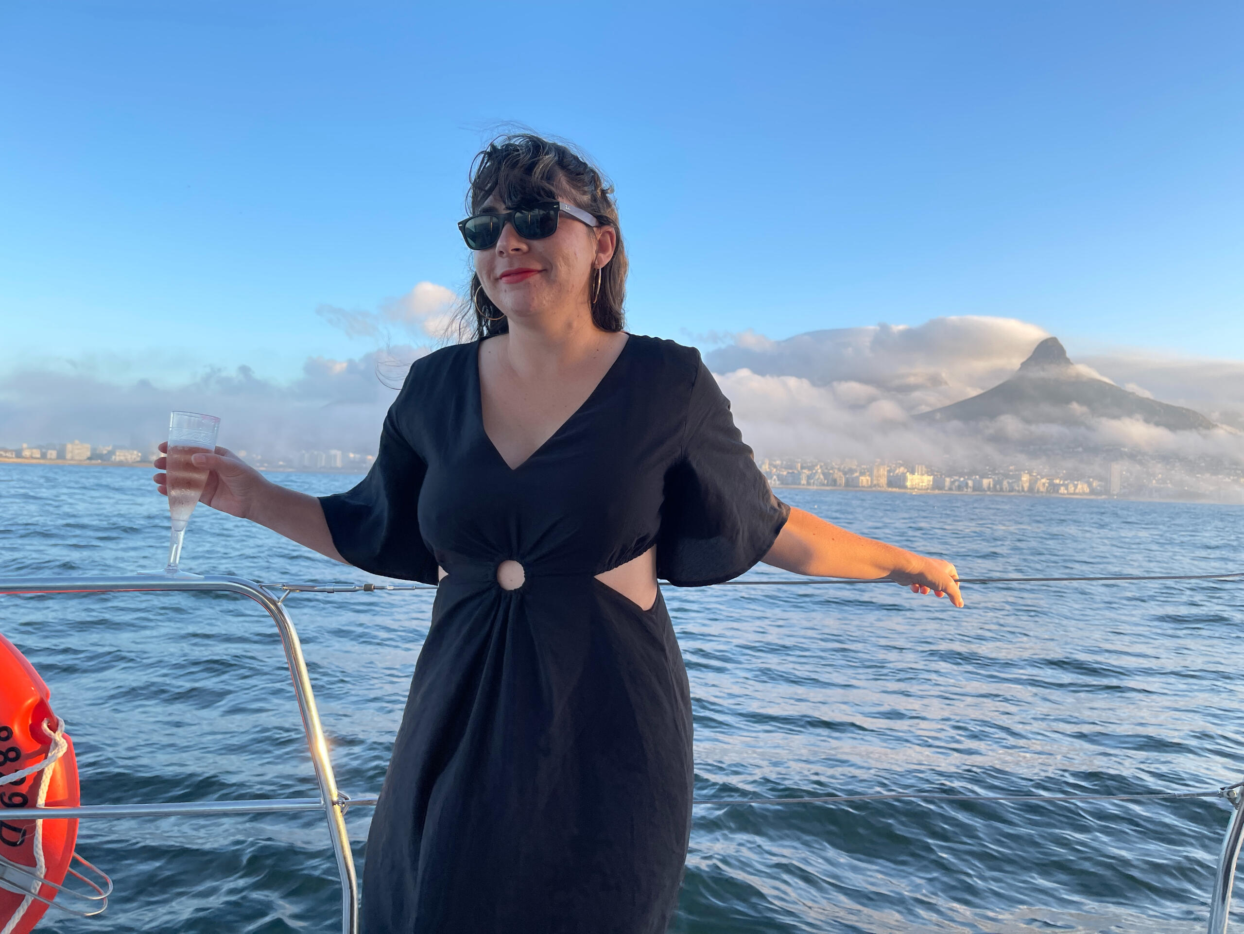 Amelia Tritico on boat off the coast of South Africa A Tritico Headshot